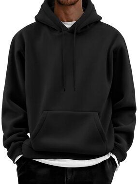 Coofandy Men's Blue Purple Cotton Fleece Casual Long Sleeve Pullover Hoodies